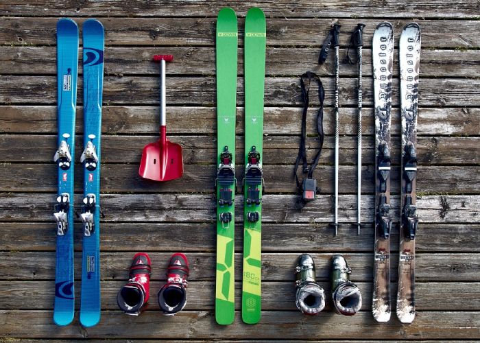 Ski equipment at a library of things