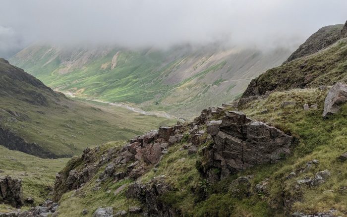 Climbing Scafell Pike Cloud Cover