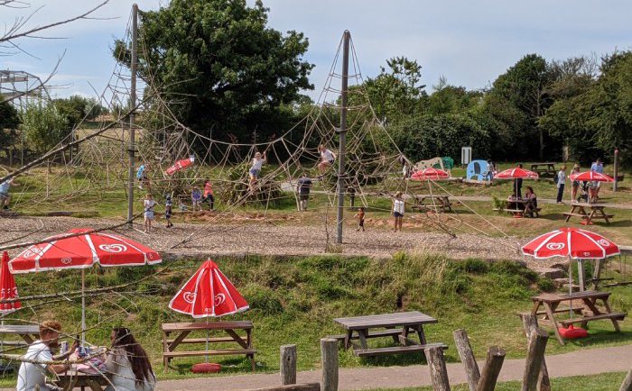 Kids climbing play area South Lakes Zoo