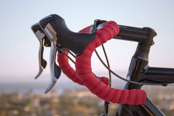 Racing bike handles red